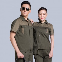現(xiàn)貨工作服廠(chǎng)家純棉 夏季夾克男女款JL-QX023